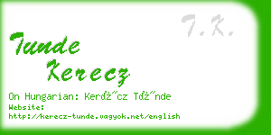 tunde kerecz business card